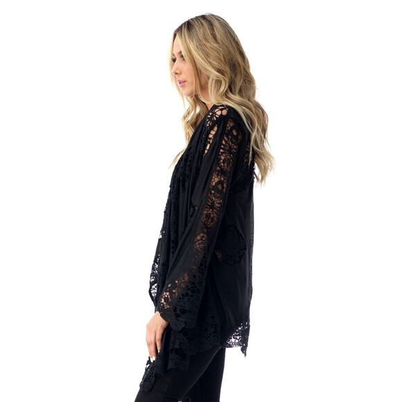 Sky XS Holu Jacket Wrap Cover Up Black Embroidered Fall Fashion - Picture 11 of 12